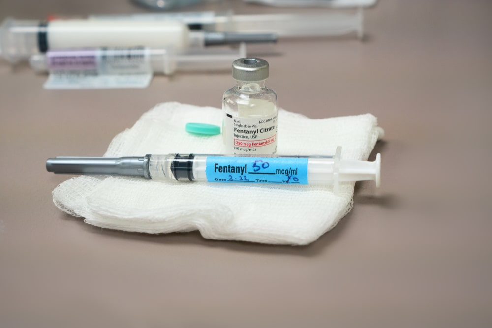 Needle filled with Fentanyl